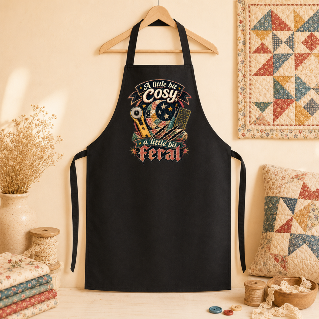 A Little Bit Cosy, A Little Bit Feral Quilting Apron
