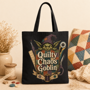 Quilty Chaos Goblin Quilting Tote Bag
