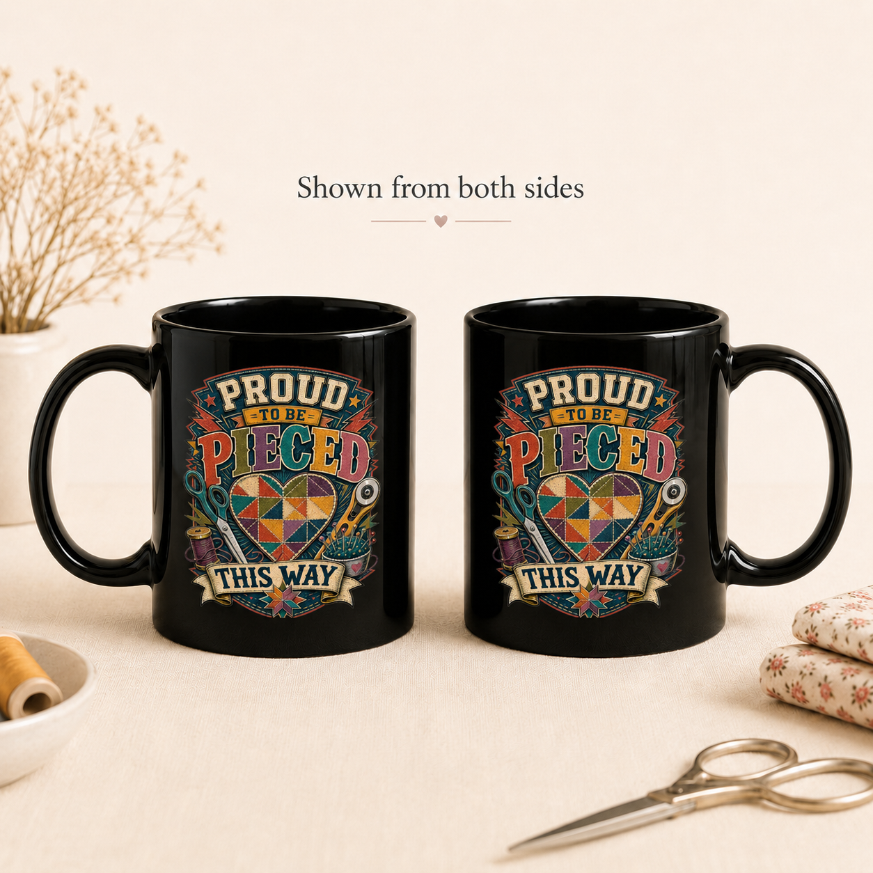 Proud to Be Pieced This Way Black Ceramic Mug - Image 7