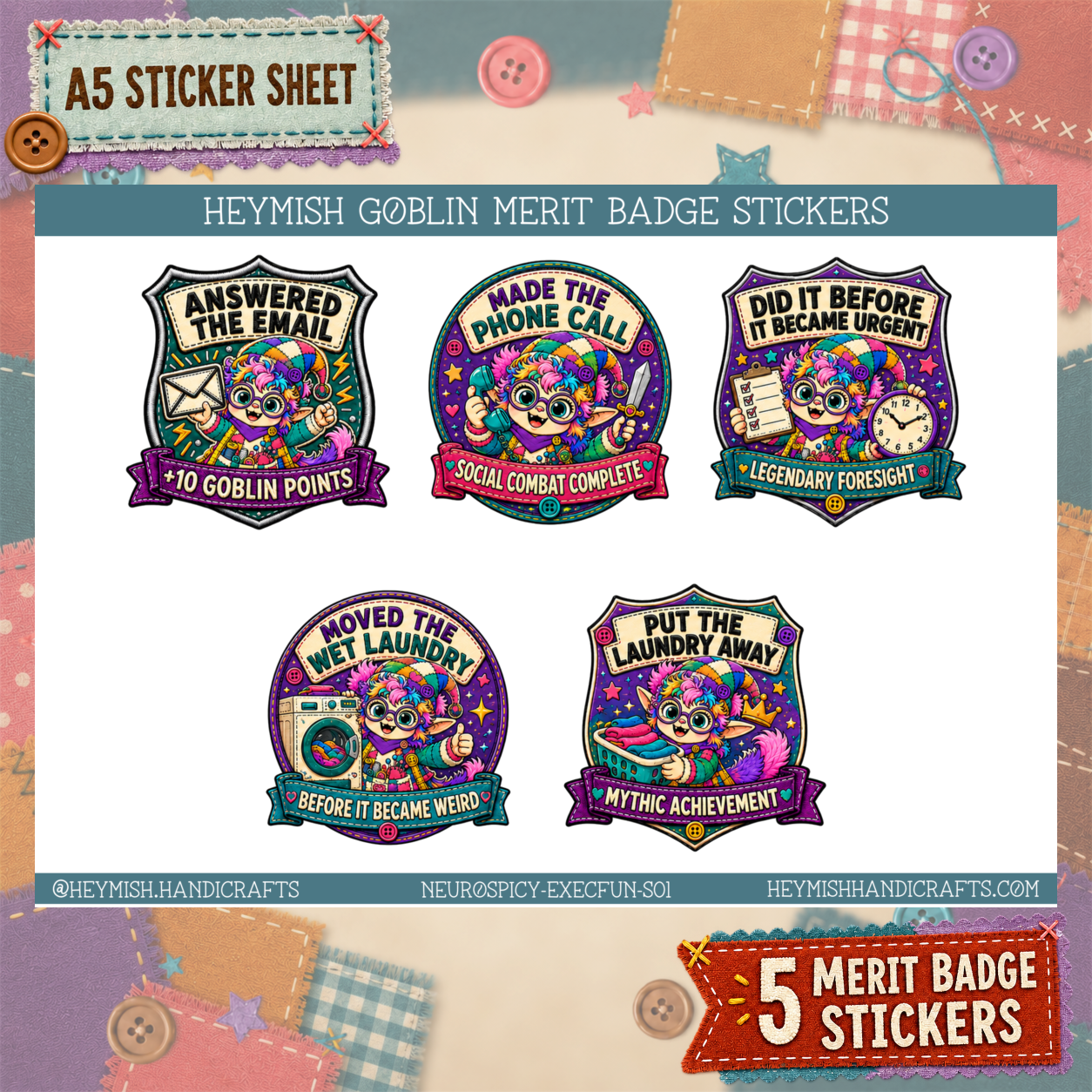 Executive Function Merit Badges – Set 01