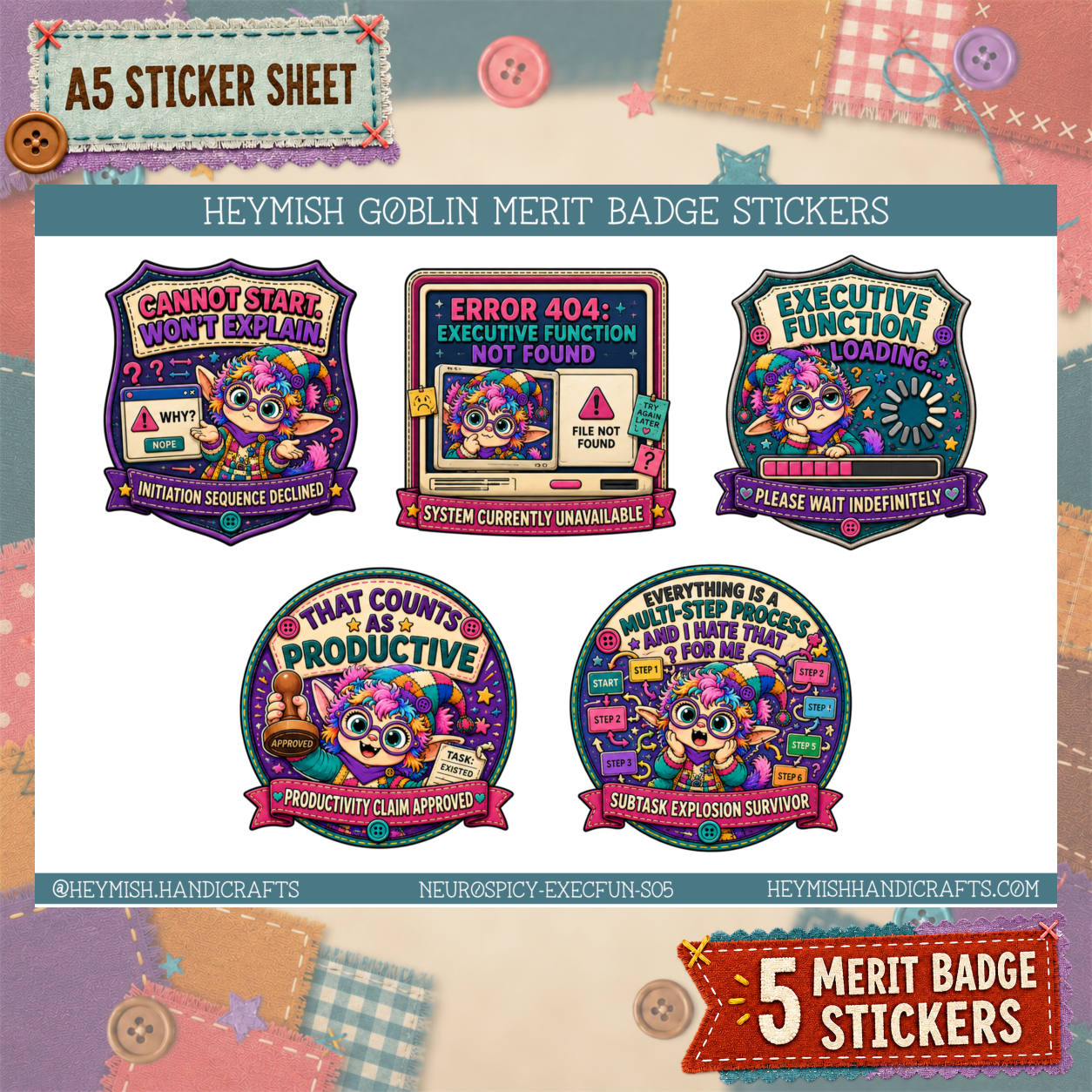 Executive Function Merit Badges – Set 05