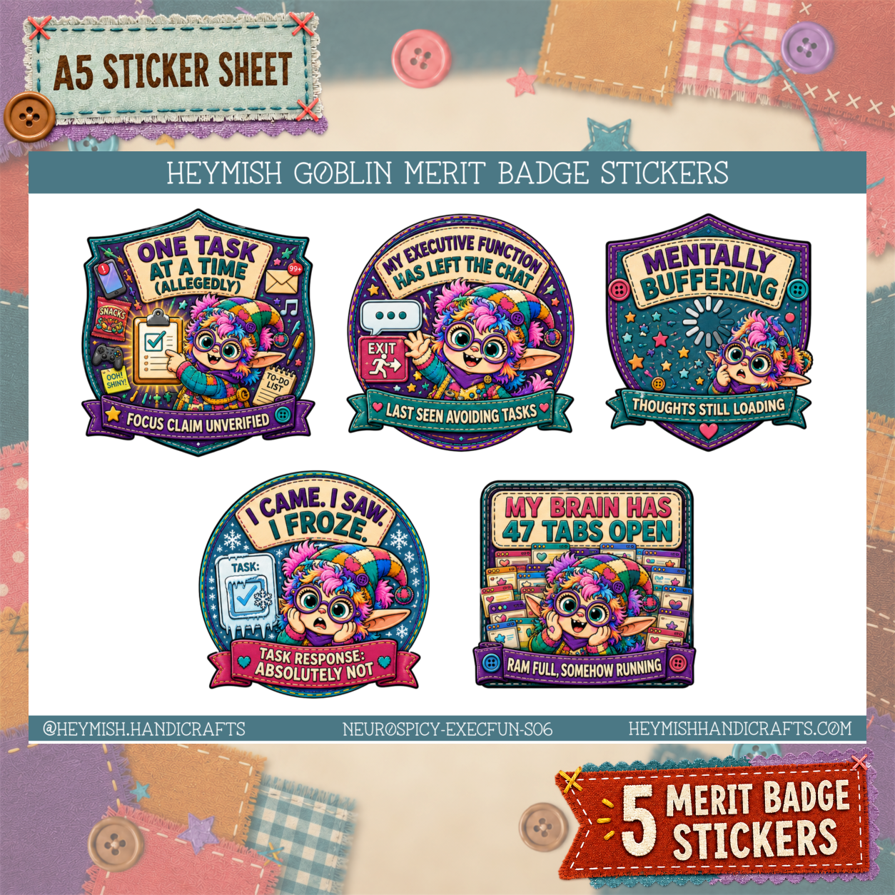 Executive Function Merit Badges – Set 06
