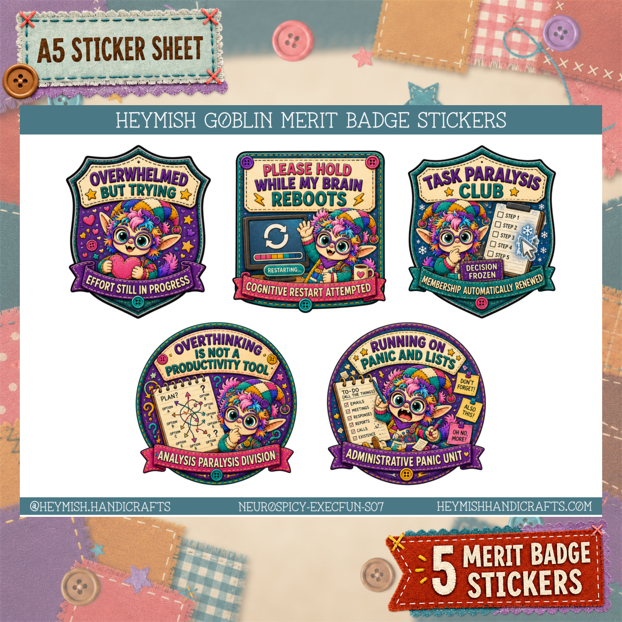 Executive Function Merit Badges – Set 07