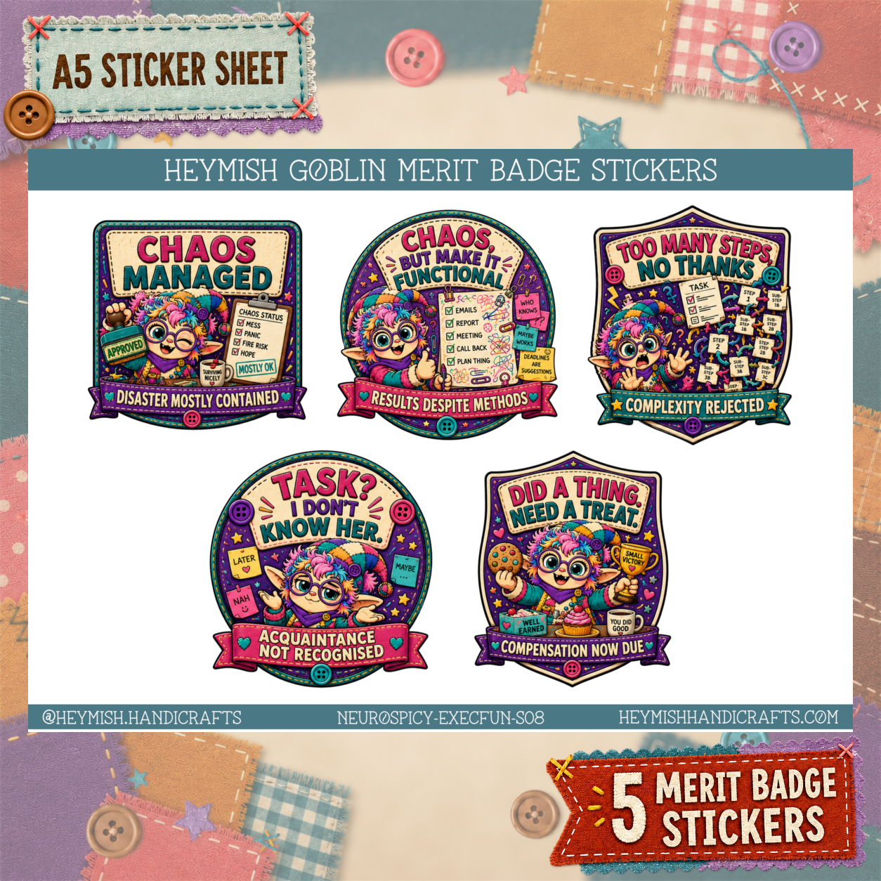 Executive Function Merit Badges – Set 08