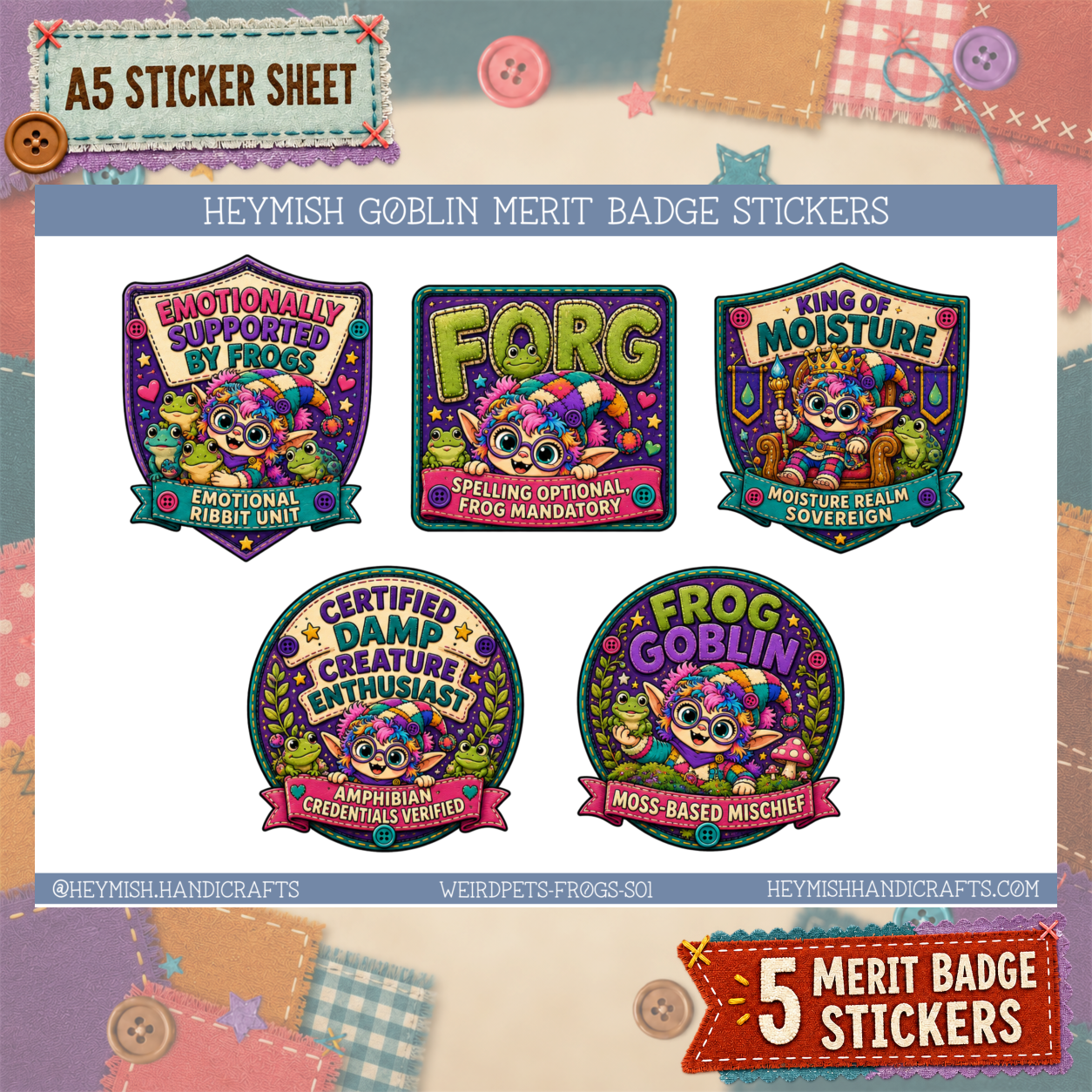 Frog Merit Badges – Set 01