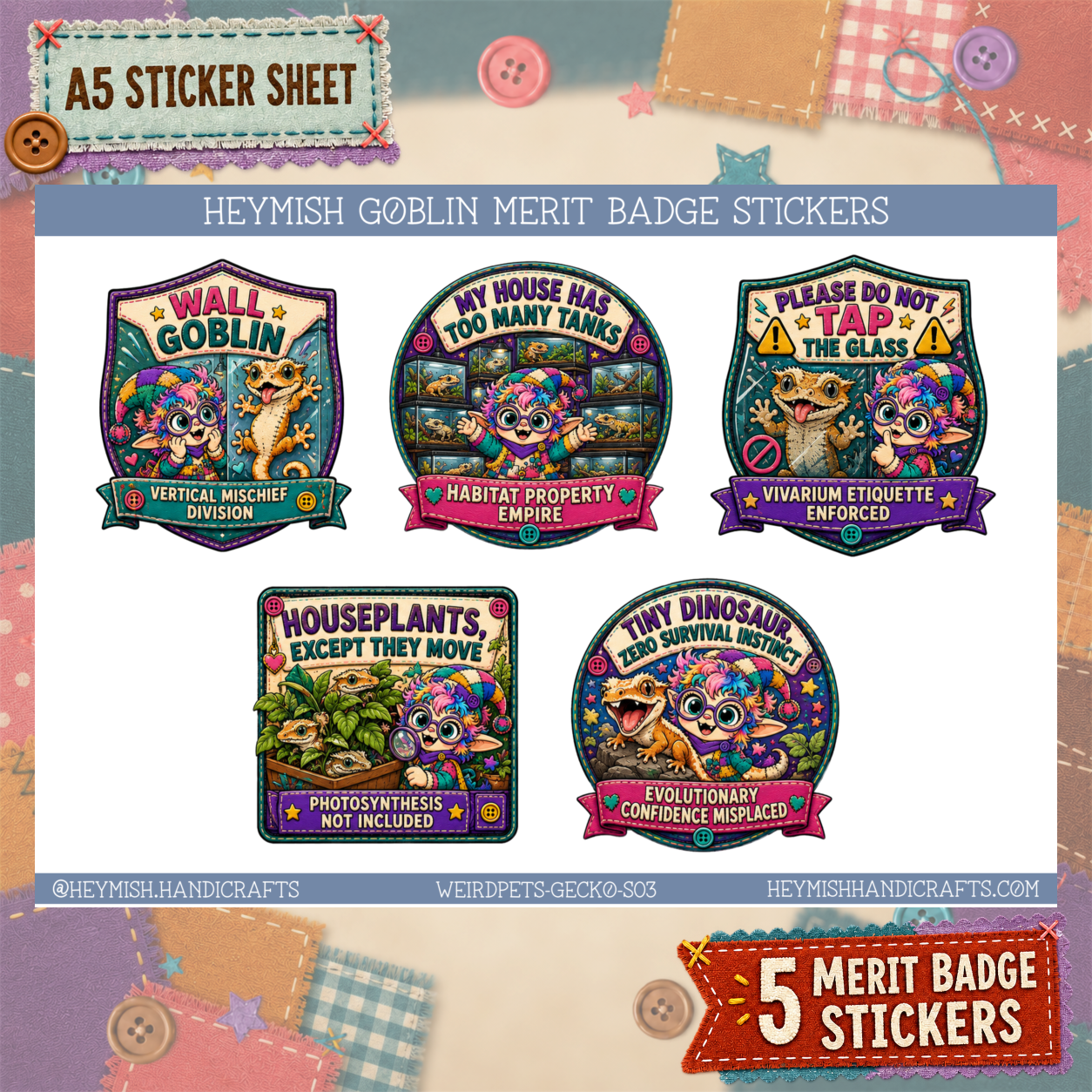 Gecko Merit Badges – Set 03