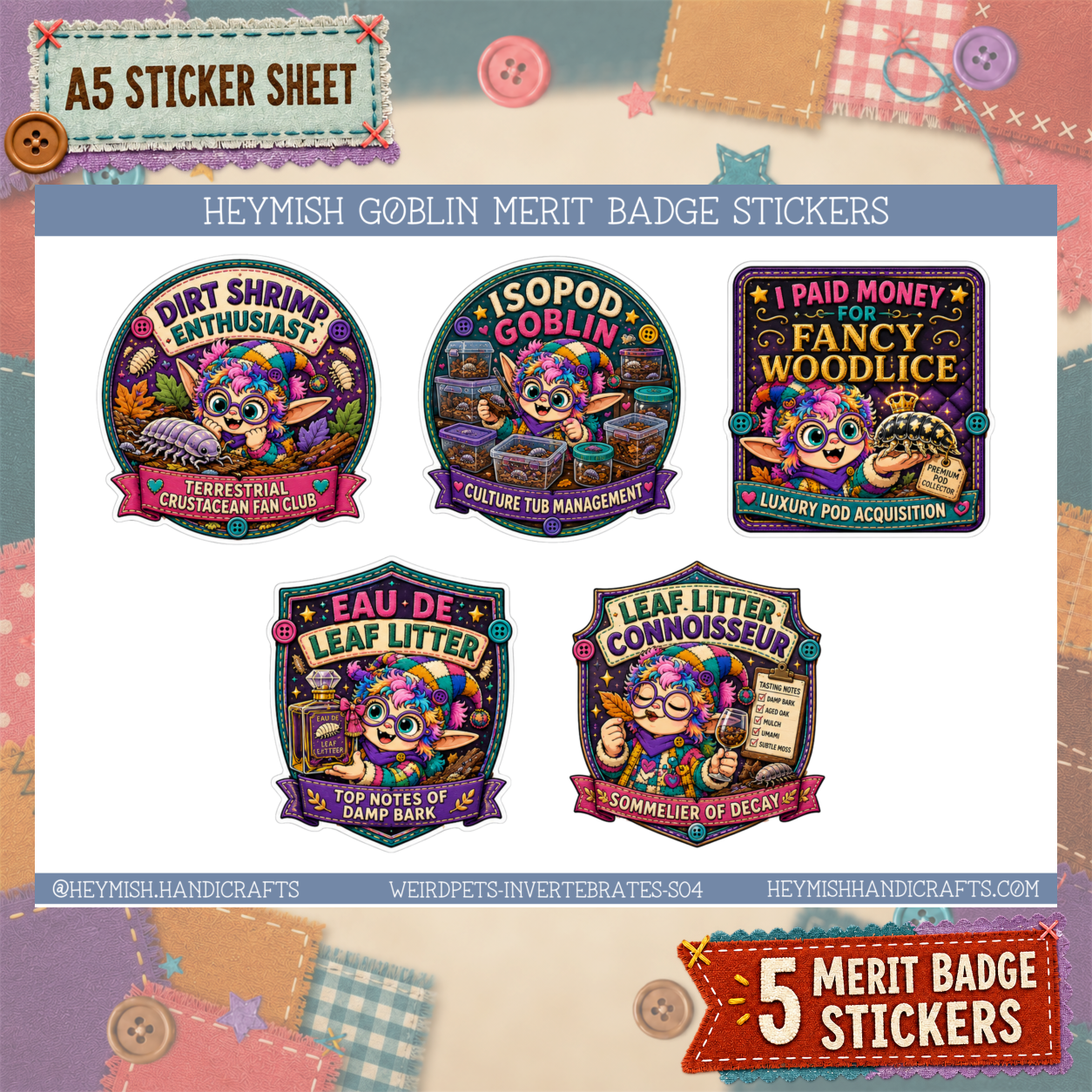 Isopod Merit Badges – Set 04