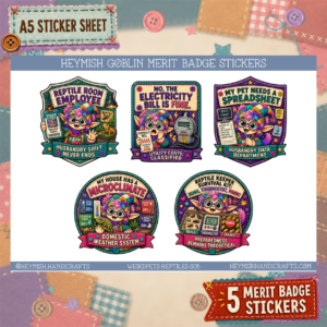 Reptile Keeper Merit Badges – Set 05
