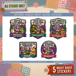 Weird Pet Merit Badges – Set 01