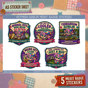 Weird Pet Merit Badges – Set 03